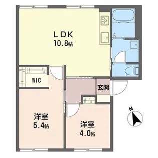 グランドール日永 A【2階】の間取り