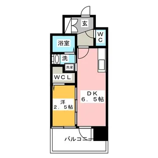 エステムコート名古屋サウスプレミオ【3階】の間取り