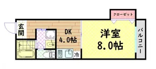 メガドームウエスト【4階】の間取り