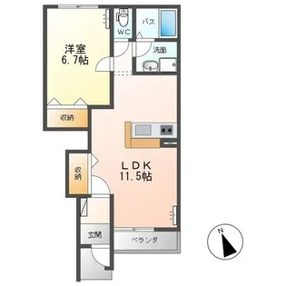エデン(eden)【1階】の間取り