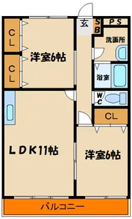 コーポ大末【3階】の間取り