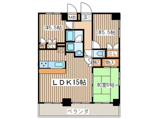 シャングリラ弐番館・参番館【4階】の間取り