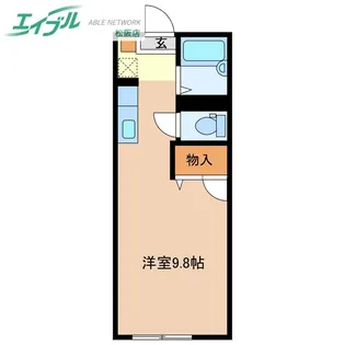 メゾンこにしB【1階】の間取り