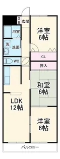 アズワン【3階】の間取り