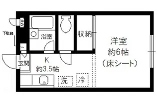 モンセラート河田町2号館【1階】の間取り