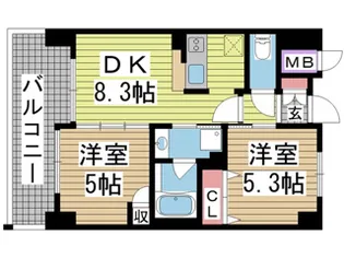 エステムプラザ神戸西IVインフィニティ【11階】の間取り