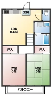ブルームハイツMR【2階】の間取り