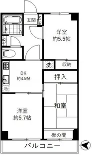 南浦和ダイヤモンドマンション【4階】の間取り