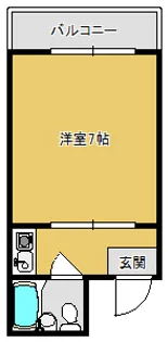 ポートハイツ英優【2階】の間取り