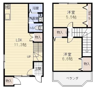 ミソラウエスト【1階】の間取り