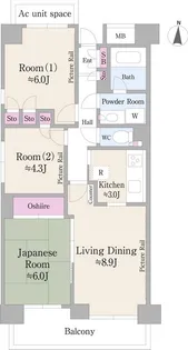 ラフィーネ阿佐谷【7階】の間取り