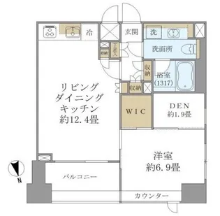 レゾン アレグレ【4階】の間取り