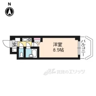 アスカ聚楽【3階】の間取り