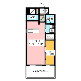 セレニティー大須【2階】の間取り