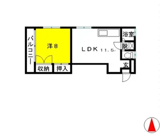 金峰ハイツ【3階】の間取り