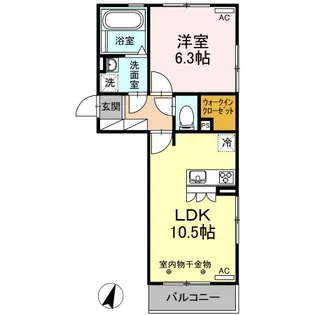 ニューブリッジF【2階】の間取り