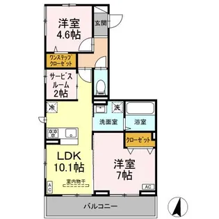 ローレルハイム【3階】の間取り