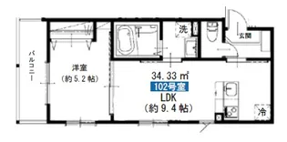 MELDIA梅島VI【1階】の間取り