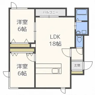 ウィンブルーVI【3階】の間取り