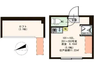 ハーモニーテラス荻窪【1階】の間取り