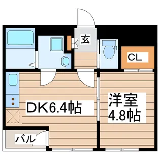 La Douceur片平【4階】の間取り