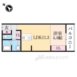 レジーナ野洲【3階】の間取り