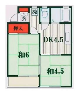 コーポサンフラワー【2階】の間取り