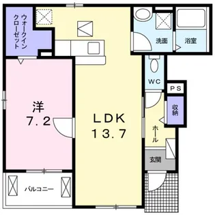 アニューブローテA棟【1階】の間取り