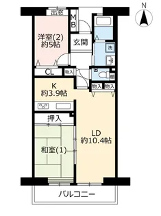 URサンヴァリエ日吉【7階】の間取り