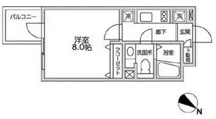 レジディア西新宿II【4階】の間取り