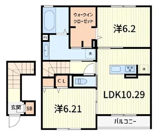 ジャーロ ピアザ【1階】の間取り