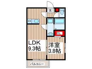 イガドノ北越谷【3階】の間取り