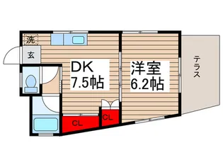 第3メゾン若竹【1階】の間取り