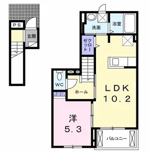 アビタシオン石山A【2階】の間取り