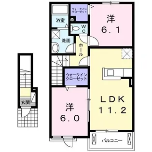 オイコス オニロ B【2階】の間取り