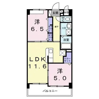 ソル・レヴァンテ【6階】の間取り