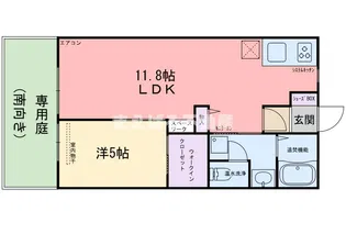 ボヌール産の宮 B棟【1階】の間取り