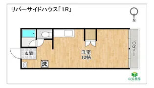 リバーサイドハウス「1R」【3階】の間取り
