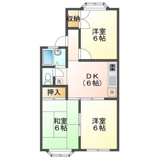 サンハイツB【2階】の間取り