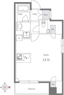 グレンパーク西麻布【5階】の間取り