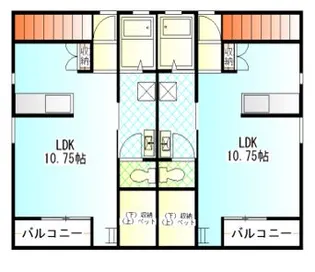 ラパン郡元【2階】の間取り