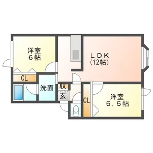 レインボーハウス愛【2階】の間取り