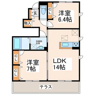 シャーメゾン ブランシェ【1階】の間取り