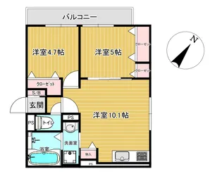 シャルマンテ【1階】の間取り
