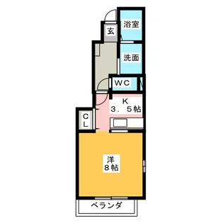 コムフィール【1階】の間取り