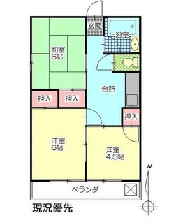 ハイツたかいし【3階】の間取り