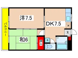 サンライズ百合丘【3階】の間取り