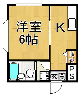 ハイツヤマト2【1階】の間取り