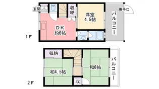 兵庫県西宮市東鳴尾町1【一戸建】の間取り