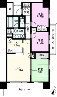 藤和シティホームズ大宮South Airs【14階】の間取り